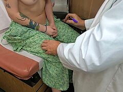 scarlett johnson acts as medical tit consultant in big tits fetish session