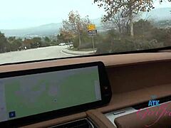 Cecelia Taylor on date having fun giving amazing roadhead pov