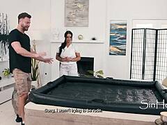 Who knew this curvy masseuse gives such huge oiled nuru massages