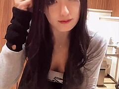 Intense Japanese Crossdressing Cutie Masturbates in Quiet Anal Session