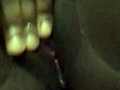 spread that black wet pussy wide, she whispers during solo masturbation with creampie finish