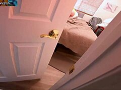 Caught Watching Stepmom Masturbate In Bedroom Leads To Bent Over Doggystyle Creampie With Big Cock Blonde Milf