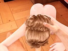 Isabel Chupando Detailed With Legs Spread Open