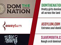 Rimming anal fetish sub gets rough deepthroat in bondage threesome