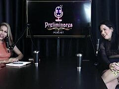 She strips after saying she wants to launch an anal sex video and show off her moans! Pri Melancia in sheer red lingerie.