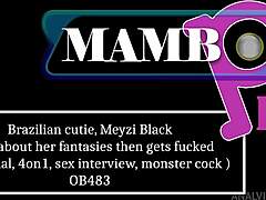 Brazilian Cutie Meyzi Black Shares Fantasies Before Intense DAP Anal 4on1 Fucking with Monster Cocks