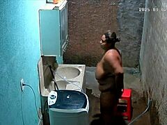 Hidden camera catches stepmom shaving while stepson watches her secretly