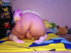 chubby femboy sounds and jerks his cock until he cums?