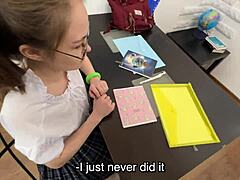 Hey, that lustful student totally nailed the exam with her teacher in a taboo encounter.