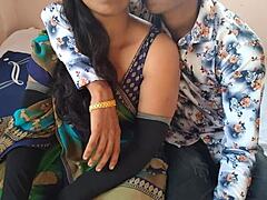 Hot desi couple's romantic wife-husband sex session.