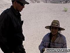 Sweet dark haired Paisley Parker detained by police for HD blowjob outdoors 😏