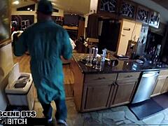 the asian nurse blaire celeste in latex gloves and uniform gets POV blasted with JIZZ during hospital patient scene