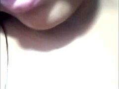 Pregnant Latina Girl Masturbates Big Ass and Tits in Voyeur Video Call