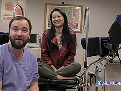 Dr Tampa takes on siccos with Zoe Lark in behind-the-scenes action featuring big tits brunette in gloves and handcuffs for humiliation.