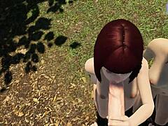 uh, i'm out here playin' paradise trails vr part 8 with my shaved redhead pussy outdoors...