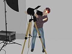 Chinese Top Model in Red Lingerie Fucks Photographer for Photos Book Payment