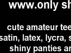 Don't you love how we slipped into these shiny PVC panties together for some fun?