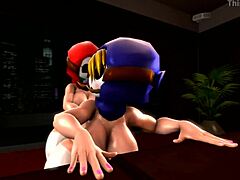 Not so shy futanari with big tits and huge cock does deepthroat anal assfucking insertion!