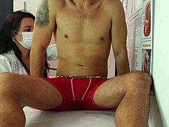 Nurse and esthetician watch patient's erection in hospital