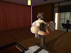 Furry Cat Dildoes Leading to Explosive Cum Inflation Action!