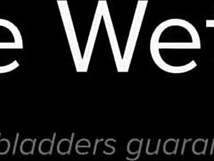 Violeta pisses outdoors in a solo public softcore scene.