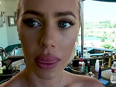 Nicole Aniston Fucks Blonde with Fake Tits in Cowgirl and Doggystyle