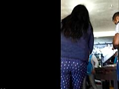 The voyeur caught a quick glimpse of the culo while spying on the quesadillas preparation in a casual moment.