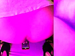 Why does my slut wife act like a wild dog in handcuffs getting her big ass spanked and fucked hard?