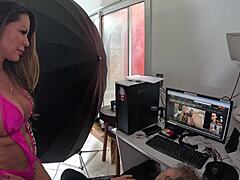 cleo cadillac in her first time at ted's mansion visit