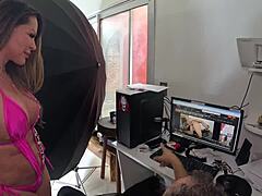 cleo cadillac in her first time at ted's mansion visit