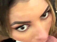 Petite blonde latina shakes natural tits in pov casting. Deepthroat blowjob with rimming ends in cum in mouth