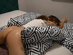 Teen girlfriend takes hardcore homemade anal pounding with cute assfucking and cumshot in first-time couple sex.