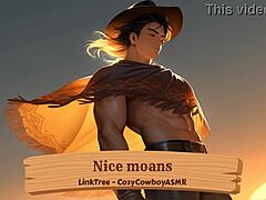 Tasty moans from a guy in solo erotic session.