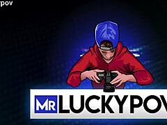 busty cock possessed cum slut little 18+ puck gets creampie in pov doggystyle. brunette rides and deepthroats with big tits and shaved pussy.