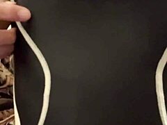 Amateur japanese wife wears competitive swimsuit for homemade bukakke session in intimate asian setting with detailed cum coverage