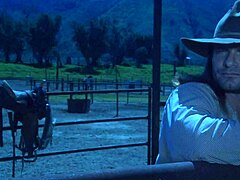 brooke ballentyne takes creampie from ranch hand in outdoor doggystyle fucking by fireside!