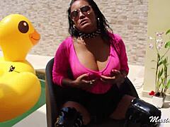 Pool Asian Maxine X Fucks Her Massive Sex Toy For Gaping Orgasm