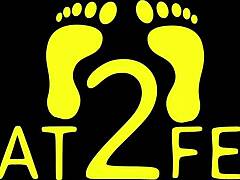 Giggles feet splash wet at the beach with black long hair natural tits and barefoot fetish close up!