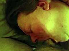 So this milf bbw is just chilling at home, sucking on a massive cock like it's her favorite treat