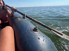 so this teen tried first time anal on a public boat with gaping asshole and cum.