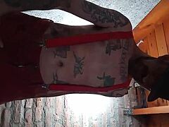 Mariquita's crazy roommate destroys her with BBC facial and anal bondage!