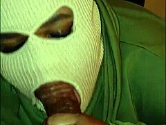 I give this masked girl a super sloppy deepthroat blowjob experience