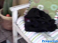 i love pov sucking landlord's big ebony cock outdoors as teen