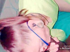 My sexy wife with a hot ass gives an intense blowjob and swallows every drop.