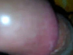 She lay in bed fingering her pussy. Then gave a quick handjob to his monster cock.