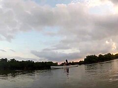 Flashing Boobs On A Boat In Public Outdoor