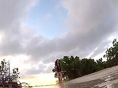 Flashing Boobs On A Boat In Public Outdoor