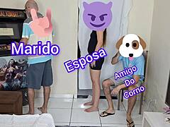 Wife makes husband a cuckold behind his back with ass play and old friend cheating.