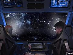 trans space captain brittney kade gets bareback analed hard!