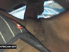 African Amateur Couple With Big Dick Fucks Hairy Small Pussy In Dorm Bedroom